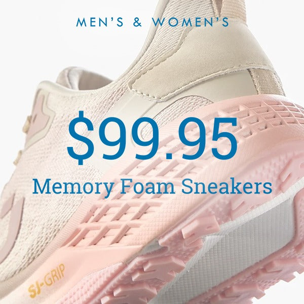 Just $99.95 for memory foam sneakers!