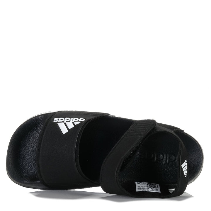 Adidas Adilette Kids Sandal Black/White, 1 US, 10 US, 11 US, 12 US, 13 US, 2 US, 3 US, 4 US, 5 US, 6 US, Adidas, black, kids, sandals, youth