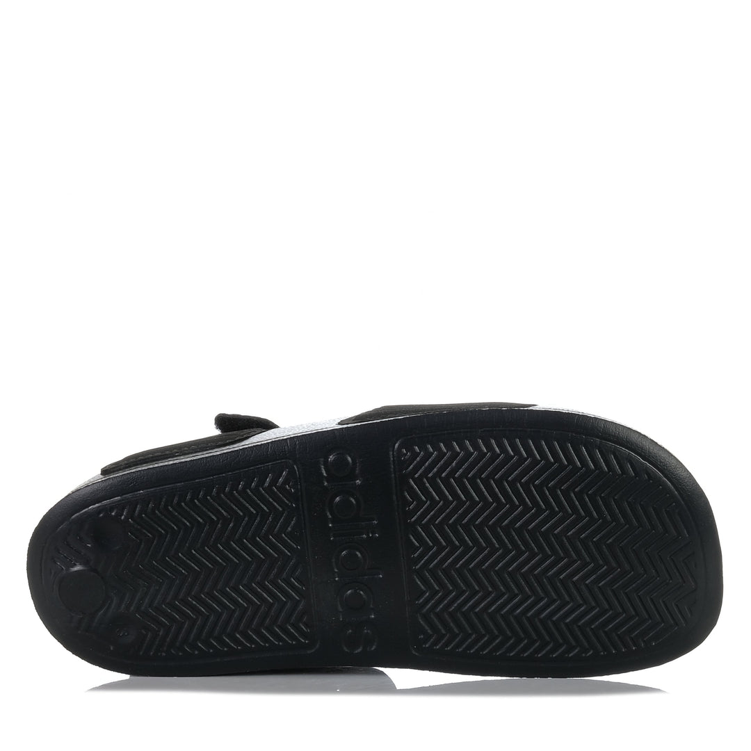 Adidas Adilette Kids Sandal Black/White, 1 US, 10 US, 11 US, 12 US, 13 US, 2 US, 3 US, 4 US, 5 US, 6 US, Adidas, black, kids, sandals, youth