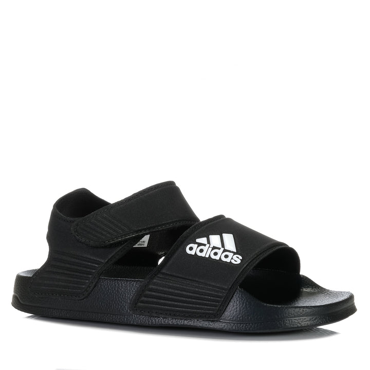 Adidas Adilette Kids Sandal Black/White, 1 US, 10 US, 11 US, 12 US, 13 US, 2 US, 3 US, 4 US, 5 US, 6 US, Adidas, black, kids, sandals, youth