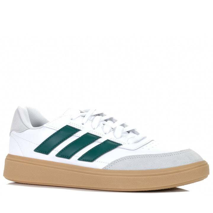 Adidas Courtblock White/Green, 10 US, 11 US, 12 US, 13 US, 8 US, 9 US, Adidas, casual, low-tops, mens, shoes, sneakers, white