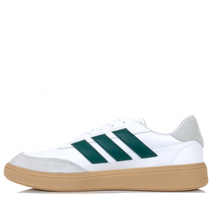 Adidas Courtblock White/Green, 10 US, 11 US, 12 US, 13 US, 8 US, 9 US, Adidas, casual, low-tops, mens, shoes, sneakers, white