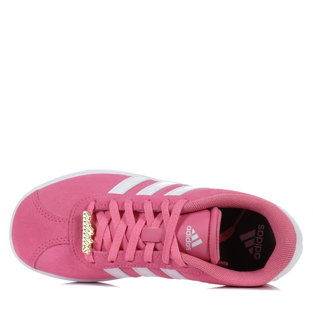 Adidas VL Court 3.0 Kids Pink/White Youth Shoes
