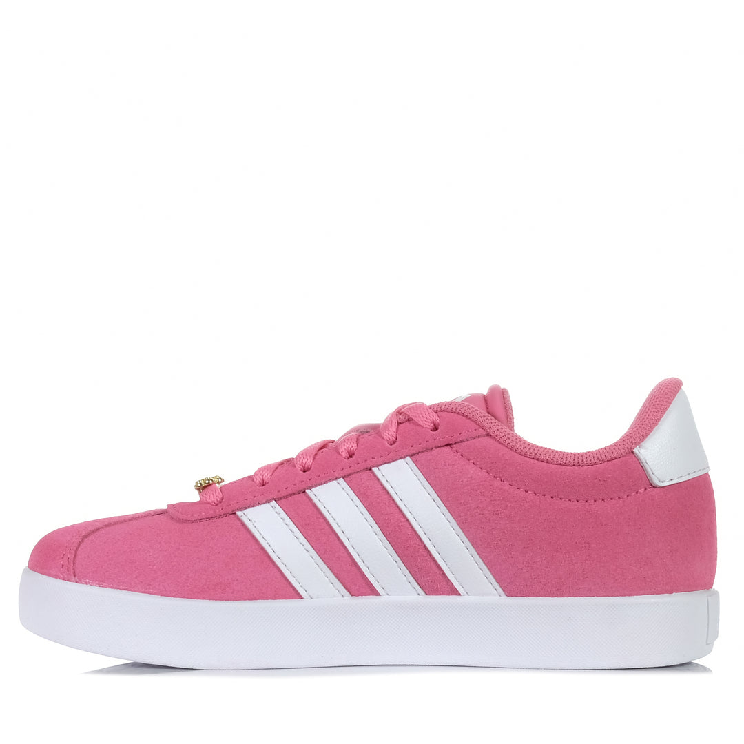 Adidas VL Court 3.0 Kids Pink/White Youth Shoes