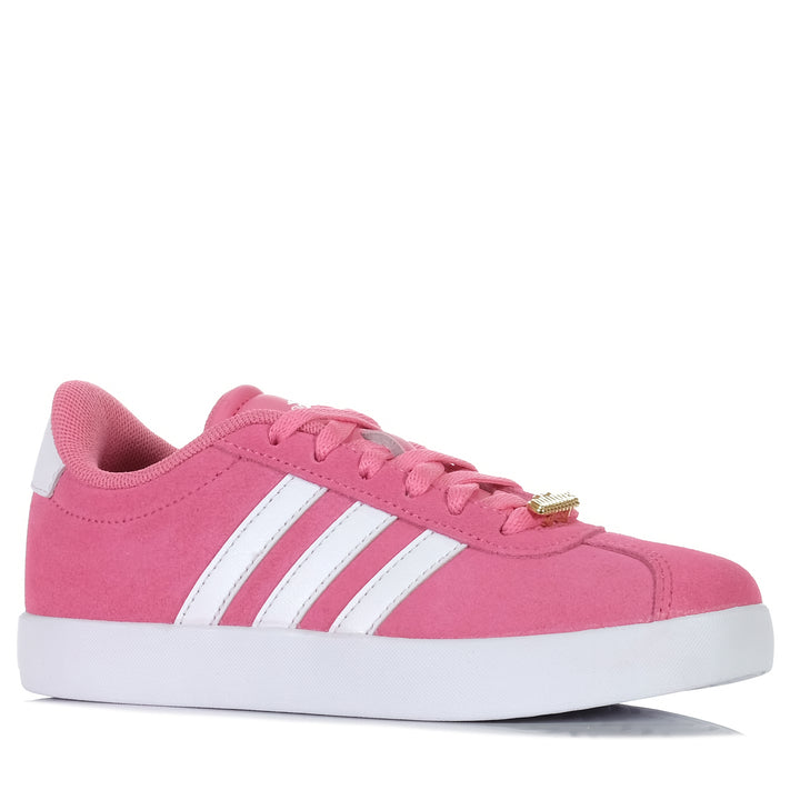 Adidas VL Court 3.0 Kids Pink/White Youth Shoes
