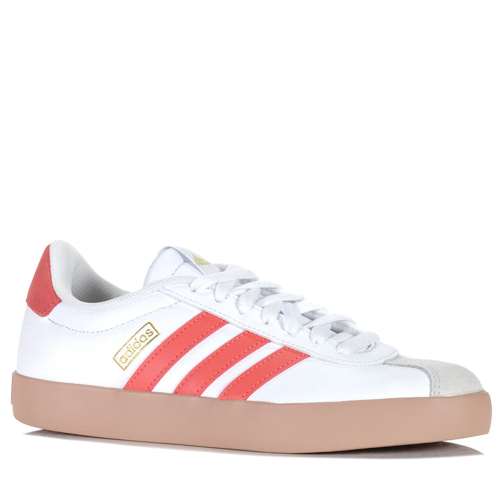 Adidas VL Court 3.0 Womens White/Preloved Scarlet Womens Sneakers