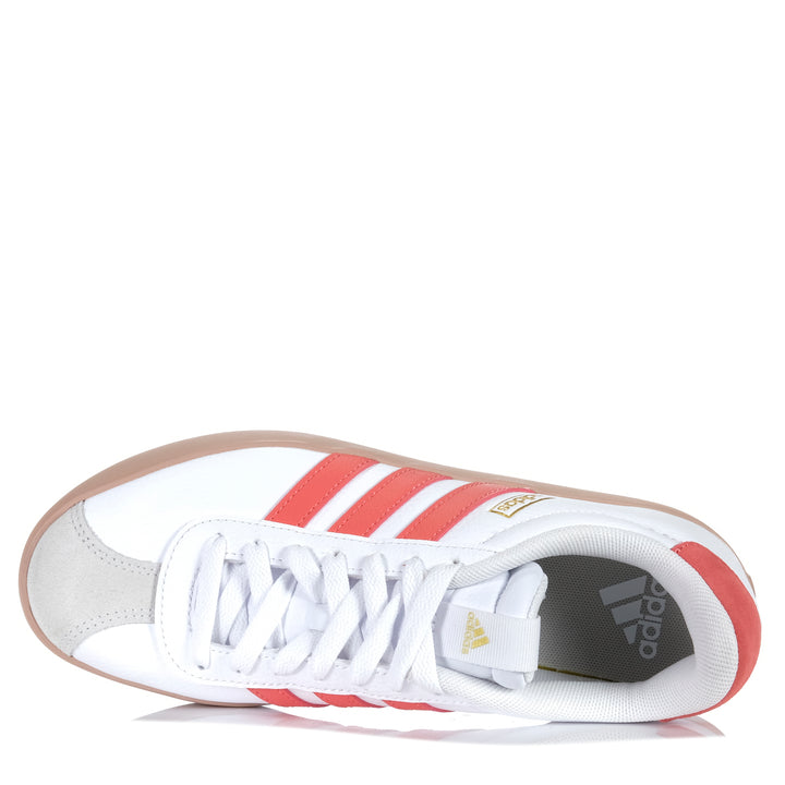 Adidas VL Court 3.0 Womens White/Preloved Scarlet Womens Sneakers