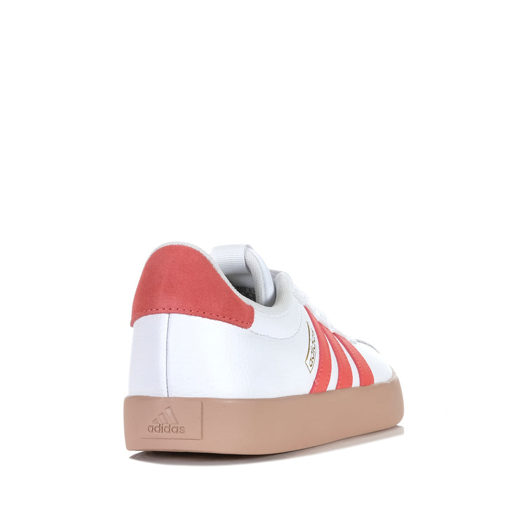Adidas VL Court 3.0 Womens White/Preloved Scarlet Womens Sneakers