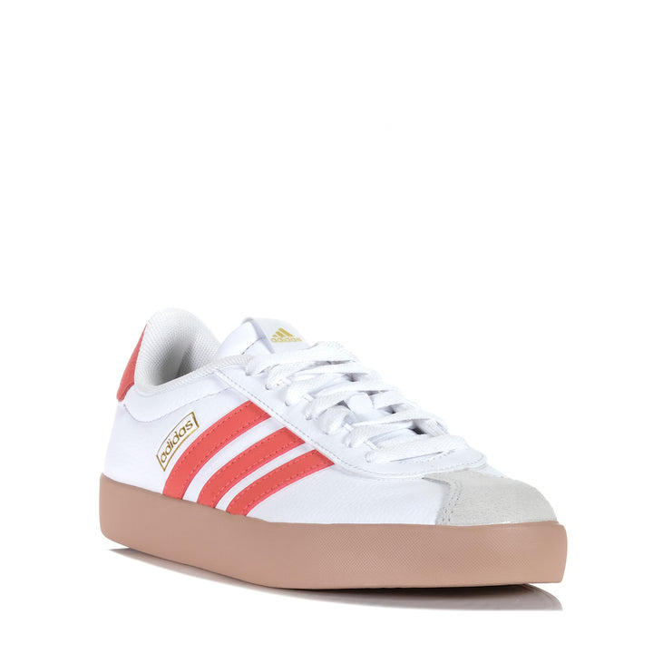 Adidas VL Court 3.0 Womens White/Preloved Scarlet Womens Sneakers
