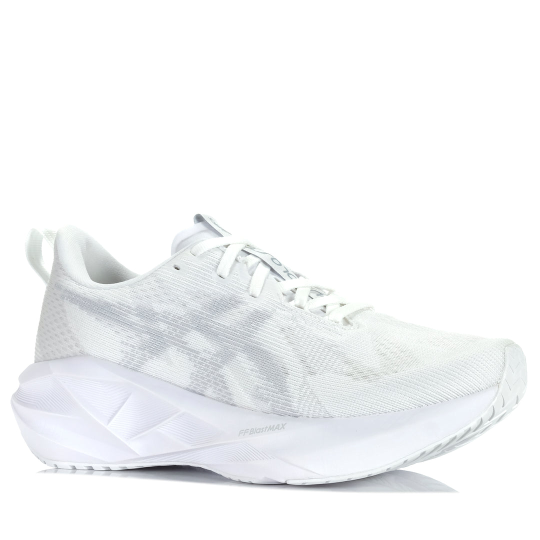 Asics Novablast 5 Womens White/Piedmont Grey Womens Sports