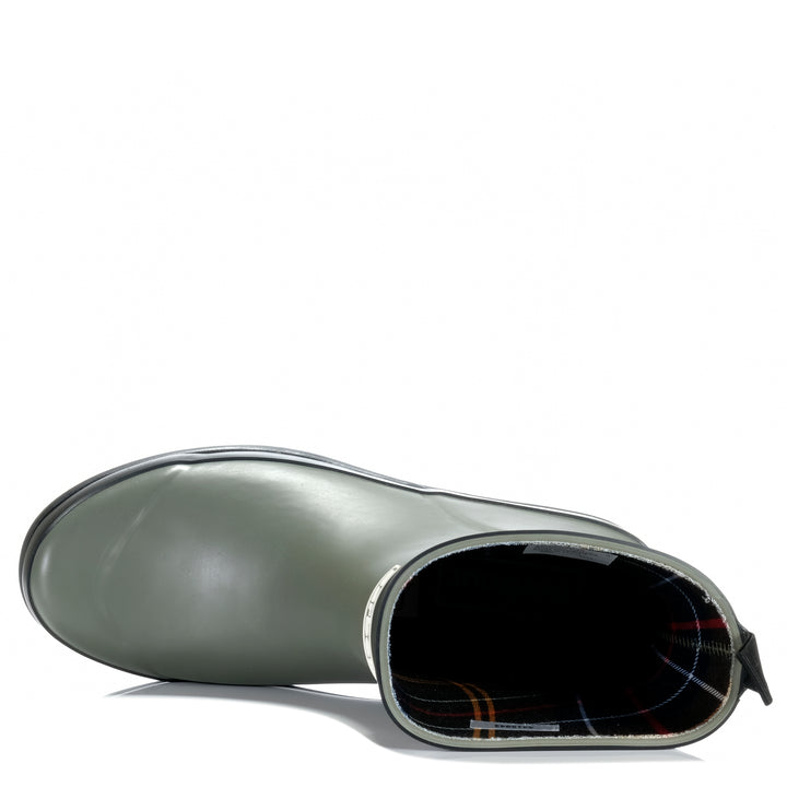 Barbour Portree Wedge Wellingtons Dusky Olive/Black Womens Boots