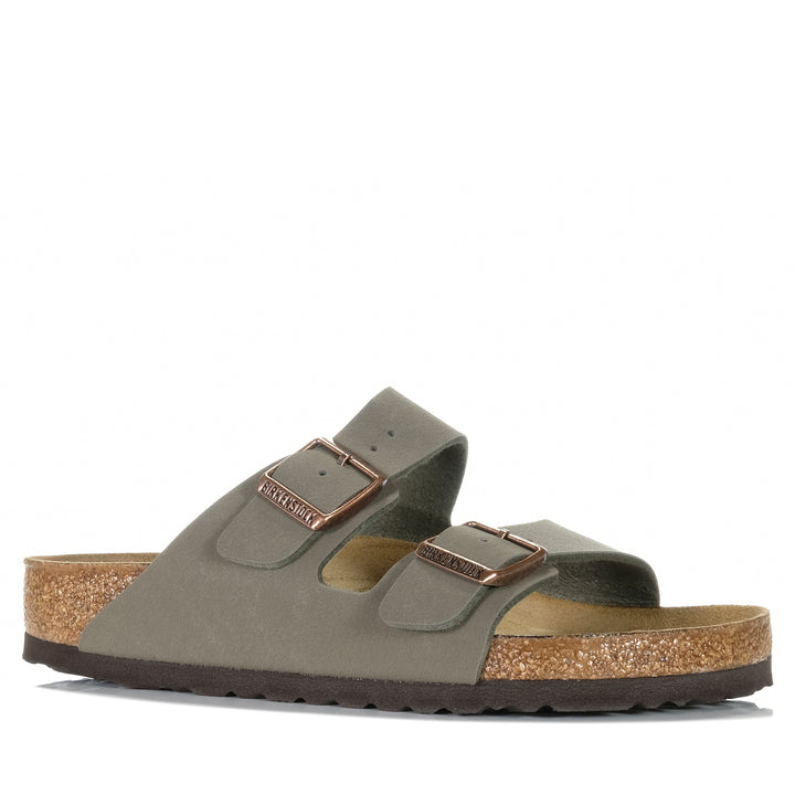 Birkenstock Arizona Birkibuc (Regular) Stone Unisex Sandals