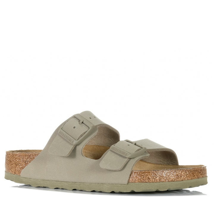 Birkenstock Arizona Birko-Flor (Regular) Faded Khaki Womens Sandals