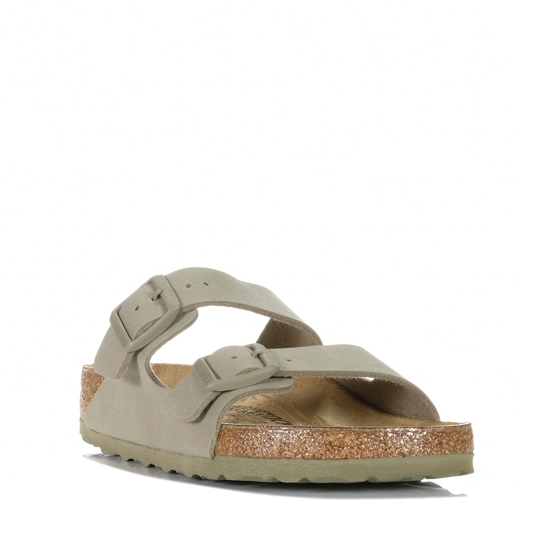 Birkenstock Arizona Birko-Flor (Regular) Faded Khaki Womens Sandals