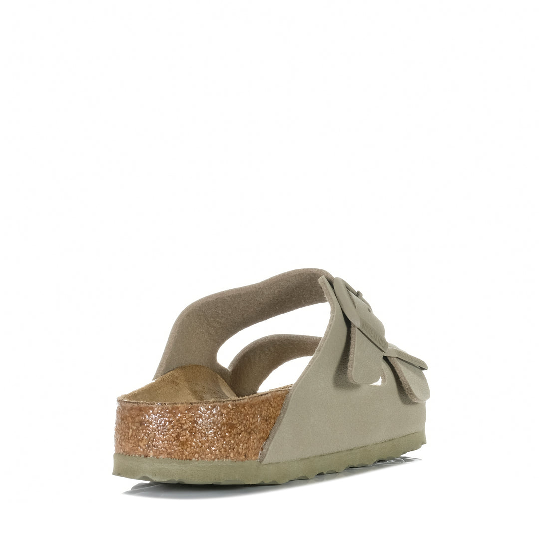 Birkenstock Arizona Birko-Flor (Regular) Faded Khaki Womens Sandals
