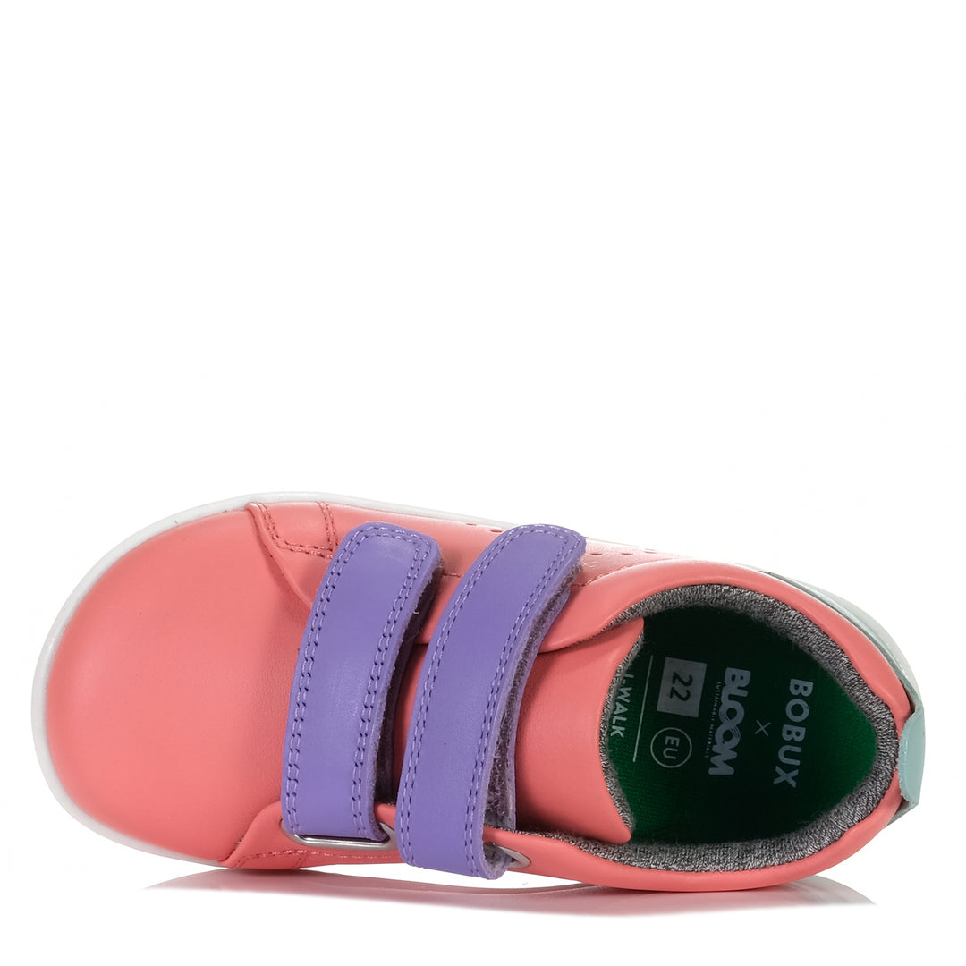Bobux I-Walk Grass Court 640508 Ocean Coral Combo Toddler Shoes