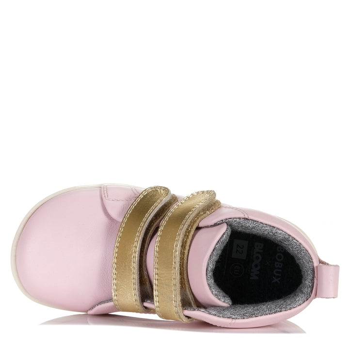 Bobux I-Walk Grass Court Hi Ballet Pink Toddler Boots