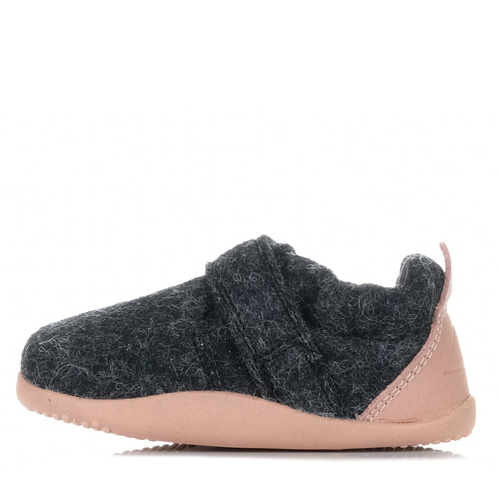Bobux XP Marvel Felt 502004 Charcoal/Rose Toddler Shoes