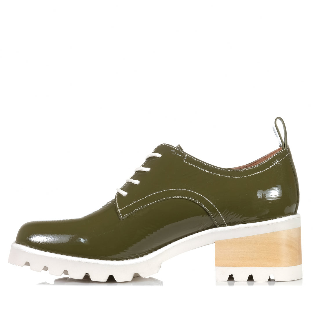 Bresley Daya Olive Patent Womens Shoes