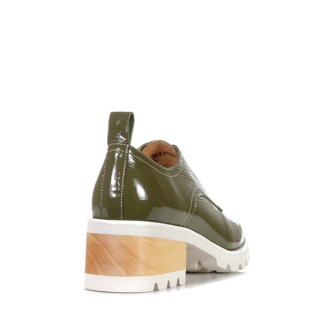 Bresley Daya Olive Patent Womens Shoes
