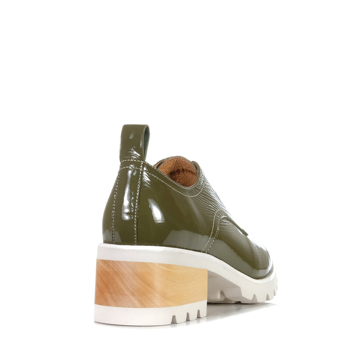 Bresley Daya Olive Patent Womens Shoes
