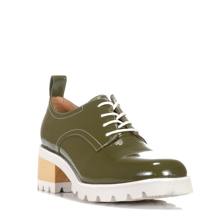 Bresley Daya Olive Patent Womens Shoes