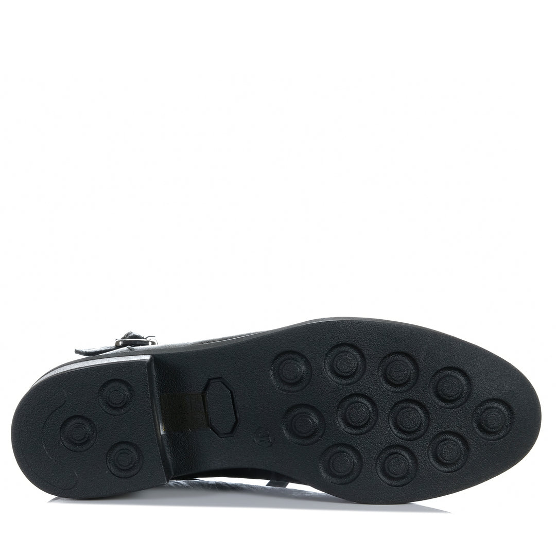 Bresley Dooley Black Flock Womens Boots