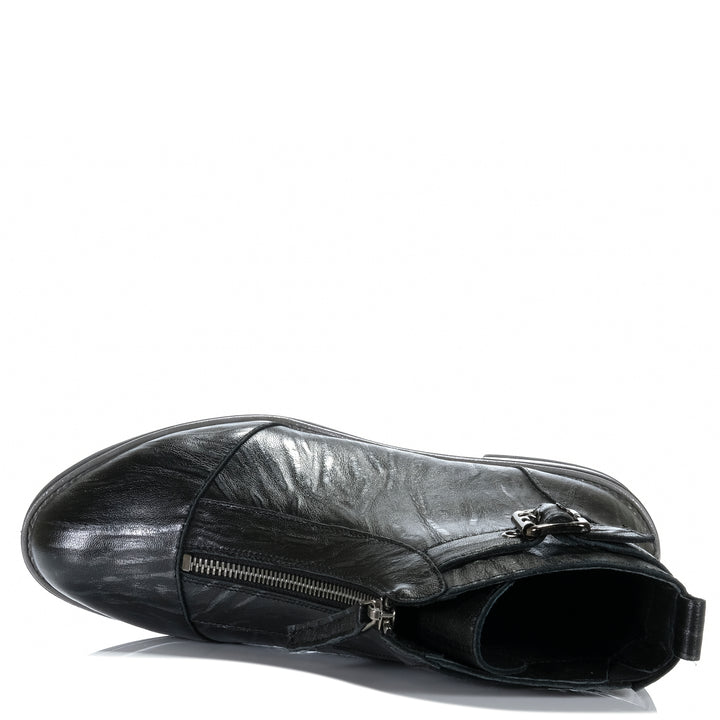 Bresley Dooley Black Flock Womens Boots