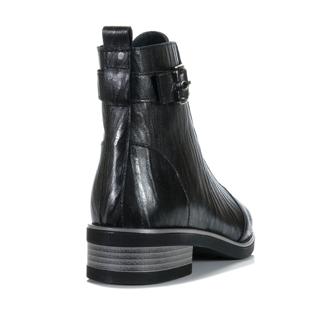 Bresley Dooley Black Flock Womens Boots