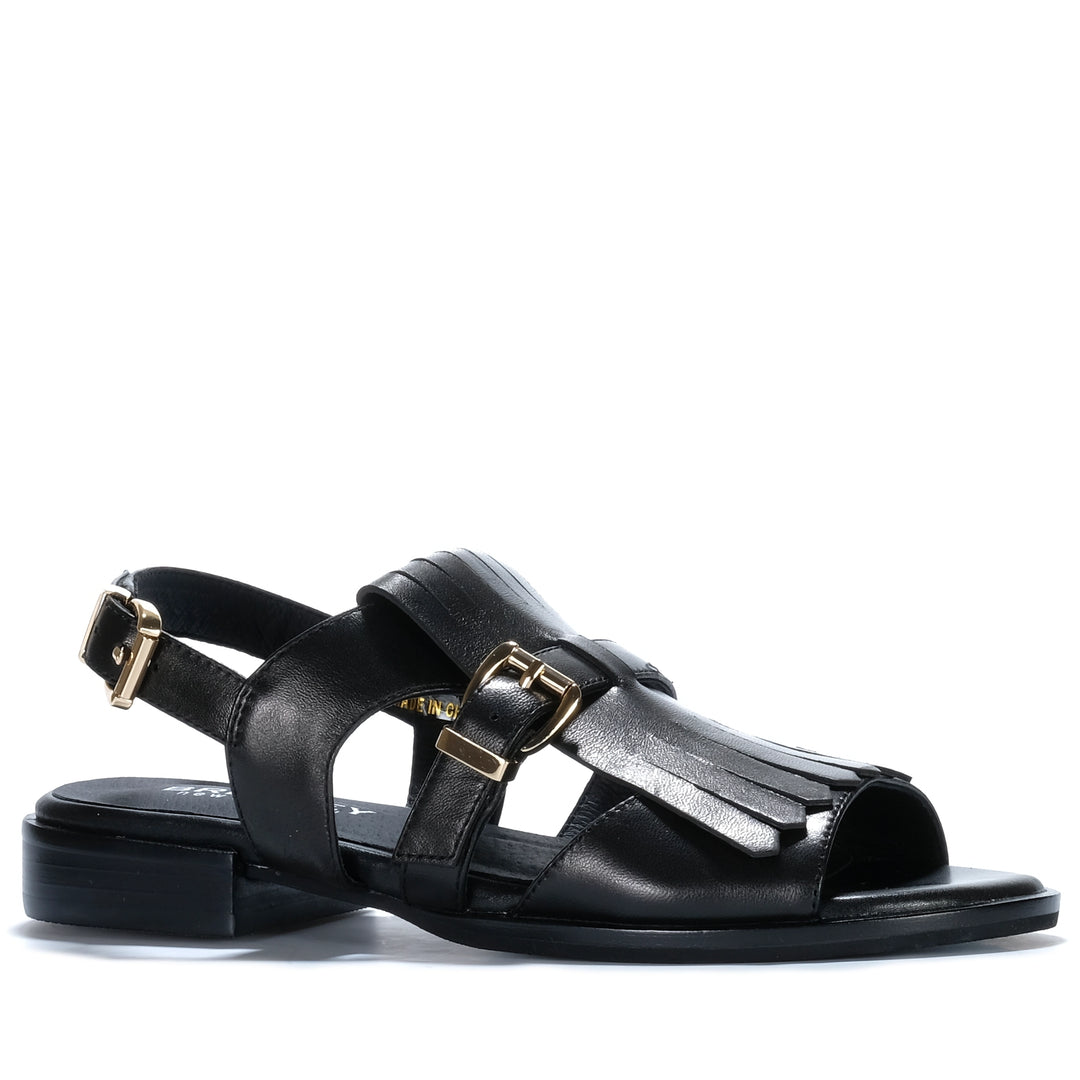 Bresley Saffron Black Womens Sandals