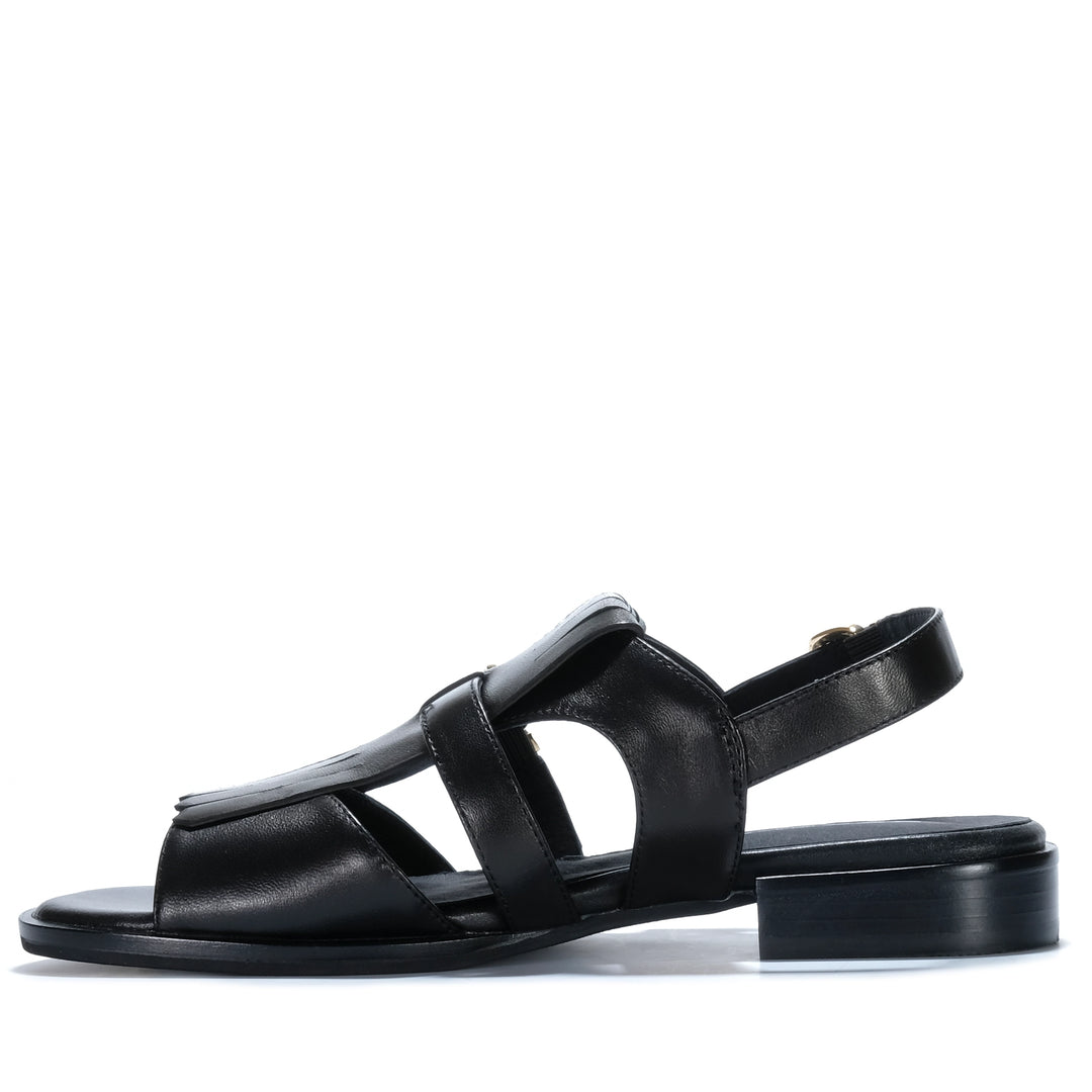 Bresley Saffron Black Womens Sandals