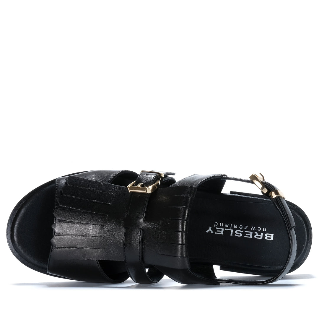 Bresley Saffron Black Womens Sandals