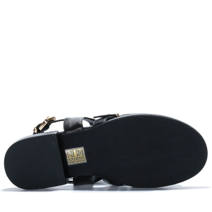 Bresley Saffron Black Womens Sandals