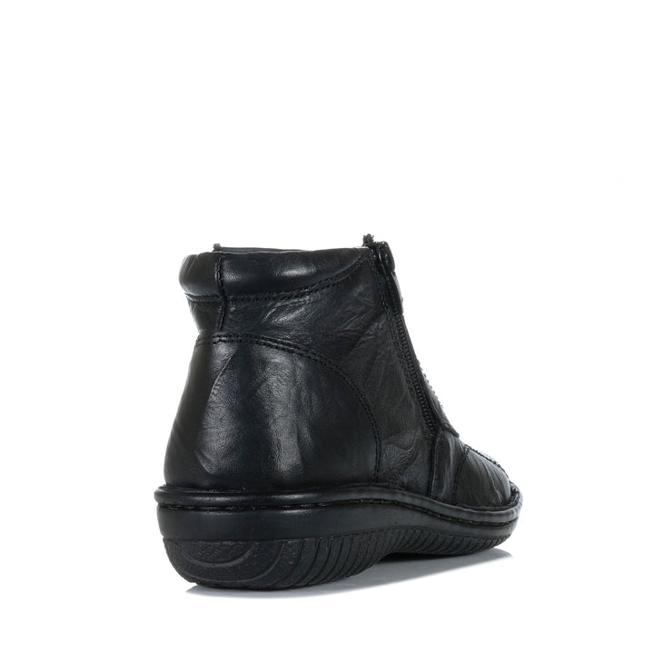 Cabello 5250-27 Black Crinkle Womens Boots