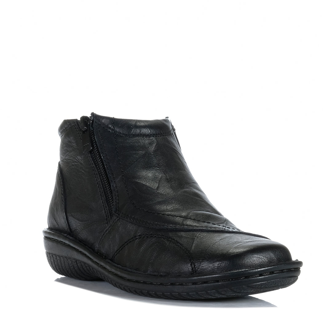 Cabello 5250-27 Black Crinkle Womens Boots