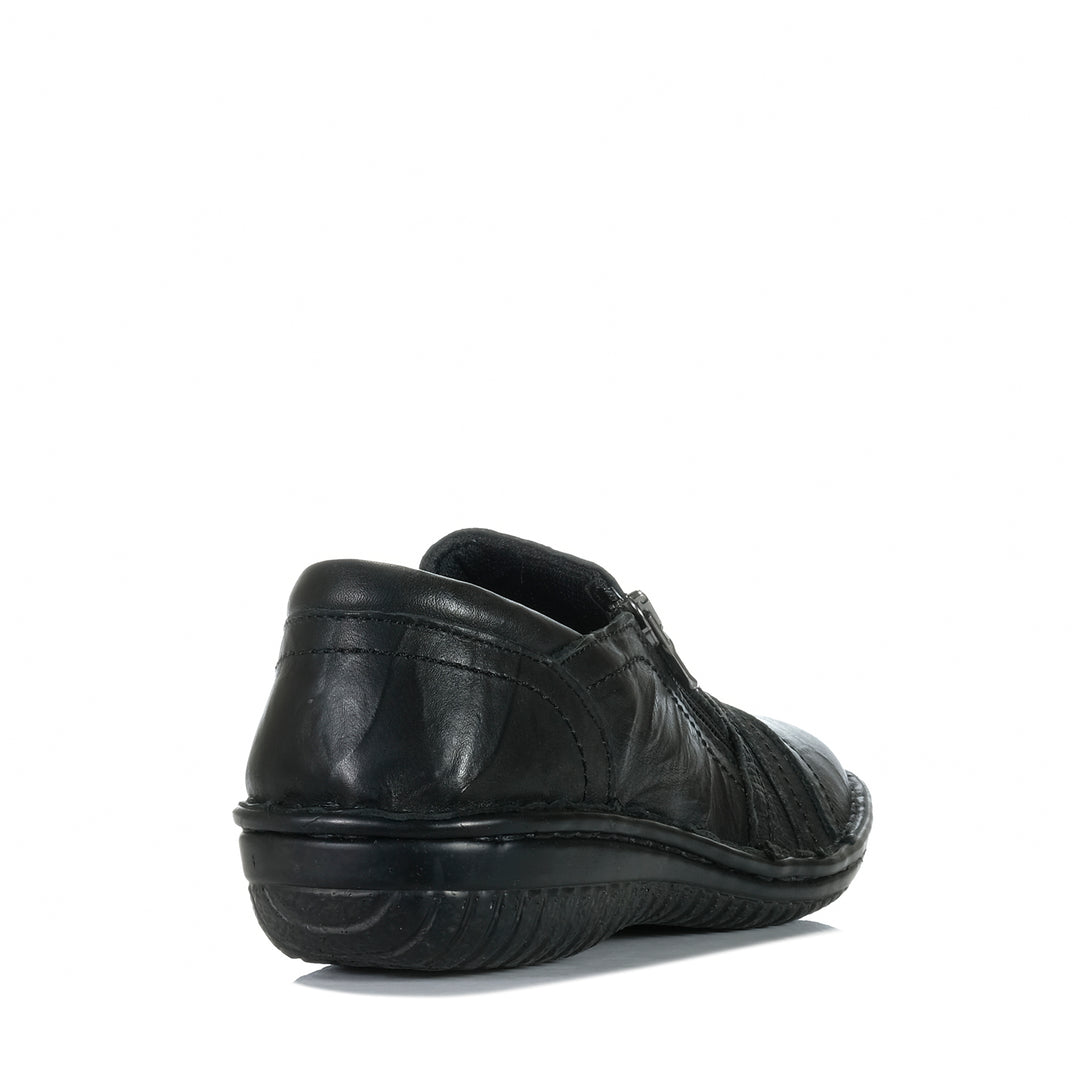 Cabello 5849-27 Black Crinkle Womens Shoes