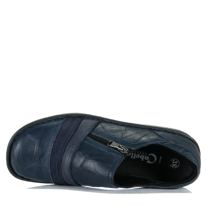 Cabello 5849-27 Navy Crinkle Womens Shoes