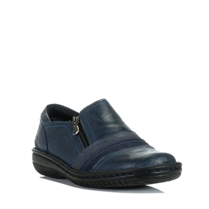 Cabello 5849-27 Navy Crinkle Womens Shoes