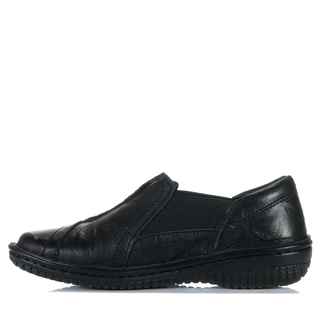 Cabello 761-27 Black Crinkle Womens Shoes