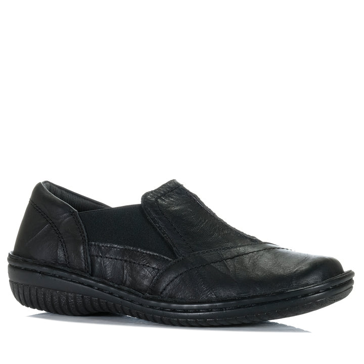 Cabello 761-27 Black Crinkle Womens Shoes
