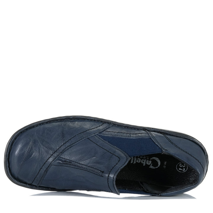 Cabello 761-27 Navy Crinkle Womens Shoes