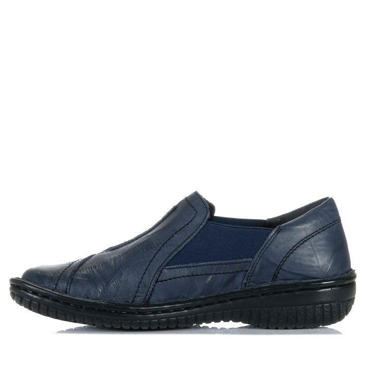 Cabello 761-27 Navy Crinkle Womens Shoes