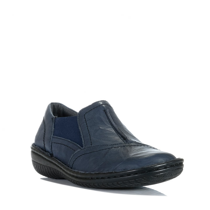 Cabello 761-27 Navy Crinkle Womens Shoes