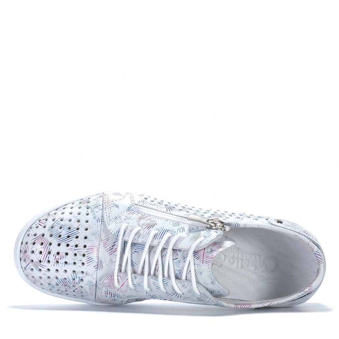 Cabello EG17P White Print Womens Shoes