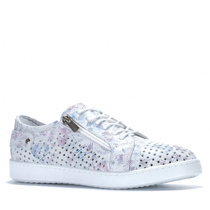 Cabello EG17P White Print Womens Shoes