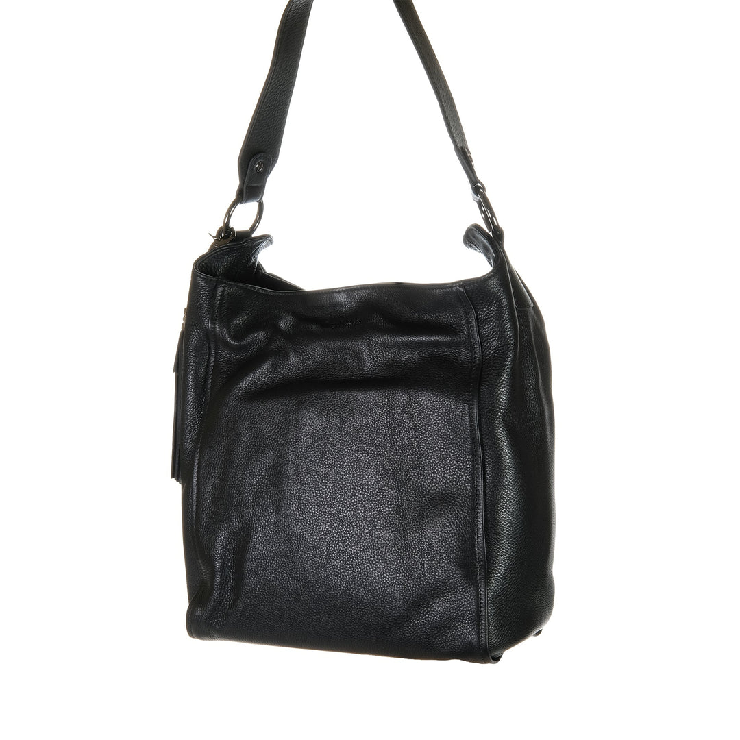 Campbell & Co Georgia Black Milled, accessories, black, campbell & co, handbag, handbags, OS