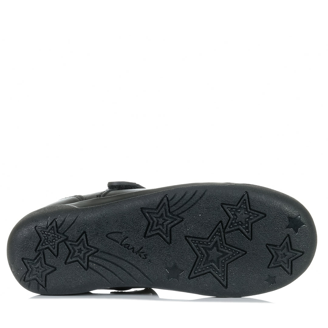 Clarks Bianca Black Youth Shoes