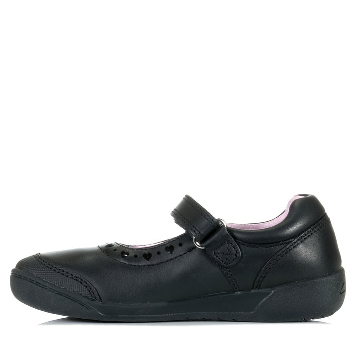 Clarks Bianca Black Youth Shoes