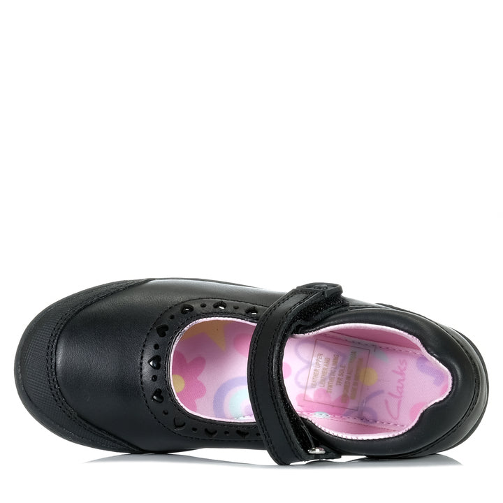 Clarks Bianca Black Youth Shoes