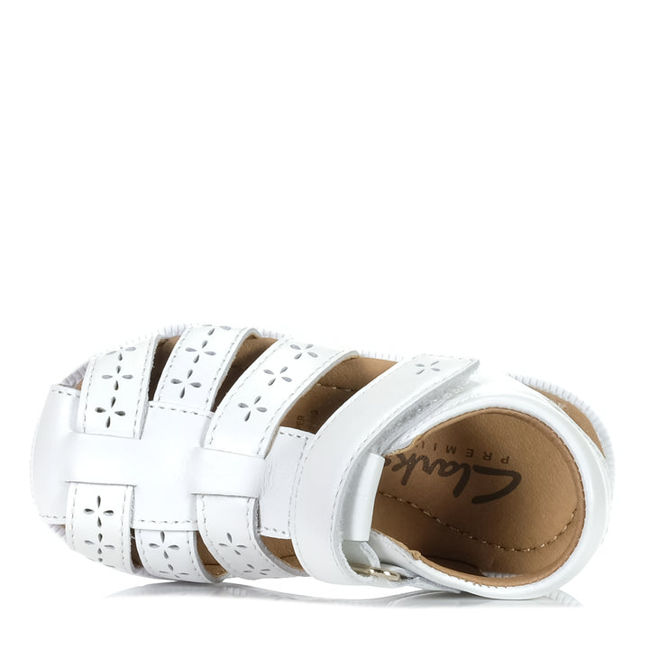 Clarks Ciara White Toddler Sandals